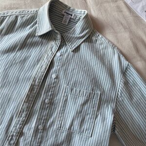 RSQ Pinstripe Button Up